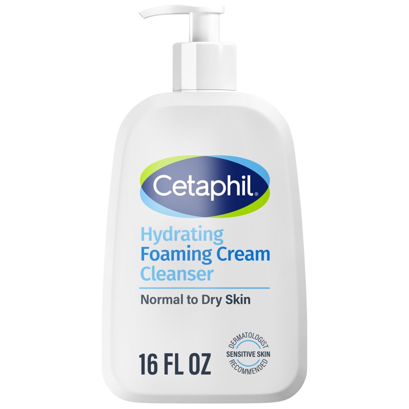 Hydrating Foaming Cream Face Cleanser for Sensitive Skin, 16 fl oz