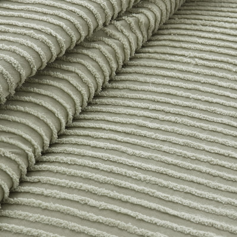 Twin Sage Channel Chenille Bedspread - Luxurious Cotton Textured Bedding