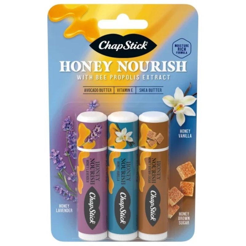Moisturizing Honey Flavored Lip Balm Collection - Assorted Scents
