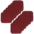 Memory Foam Chair Pads 12-Pack with Jacquard Cover - Wine