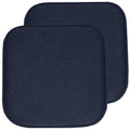 Memory Foam Chair Pads 2-Pack - Navy Jacquard Cover