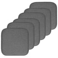 Memory Foam Chair Pads 6-Pack - Gray Jacquard Cover
