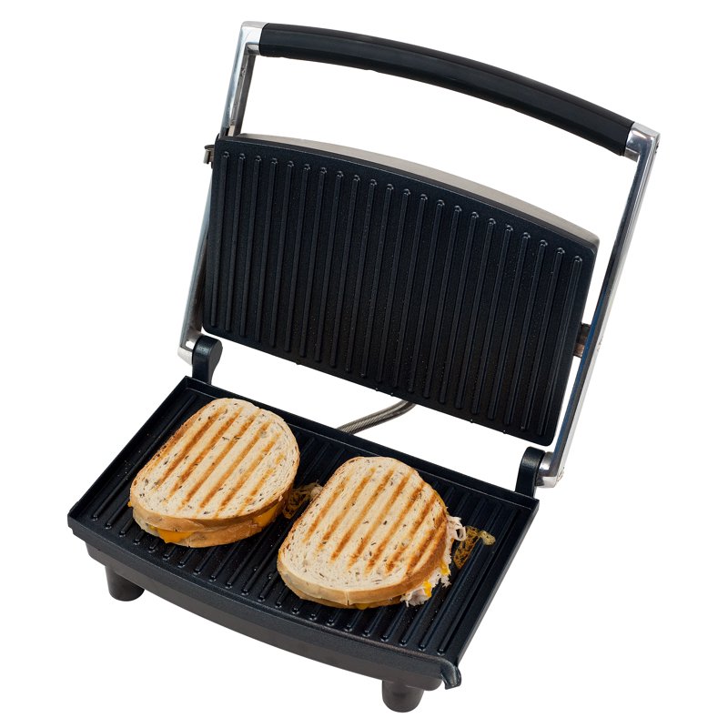 Panini Press Indoor Grill with Drip Tray - 1400W Nonstick