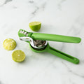 FreshForce Lime Juicer - Green, Dual Gear Handheld Squeezer