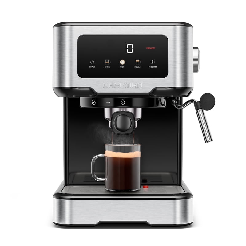 Espresso Machine with Steam Wand & Touch Controls - Stainless Steel