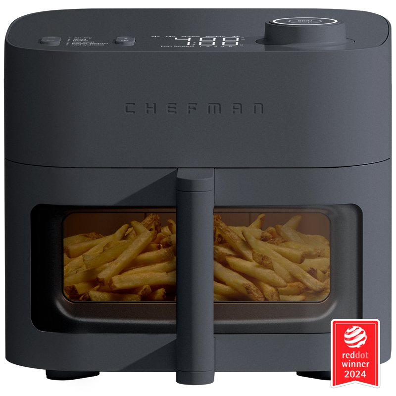 8-Quart Air Fryer with Powerful DC Motor & 450°F Max Temp - Midnight