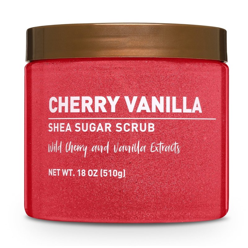 Cherry Vanilla Shea Sugar Scrub - Exfoliating Body Scrub, 16 oz