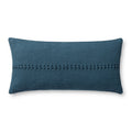 Blue Decorative Pillow 12x27 Lumbar Cushion for Living Room & Bedroom