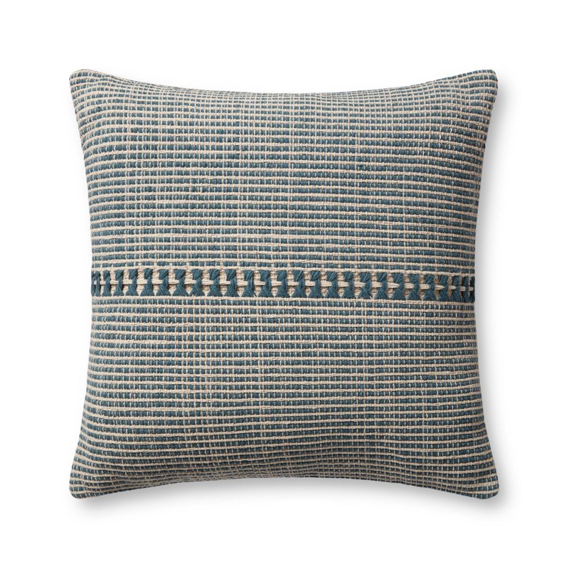 Blue Natural Decorative Pillow 22x22 Inch - Chris Loves Julia x Loloi