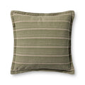 Decorative Throw Pillow - Green and Natural | 22 x 22 Inches - Chris Loves Julia x Loloi