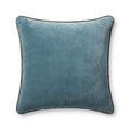 Blue Velvet Throw Pillow 22x22 Inches - Decorative Cushion for Living Room & Bedroom