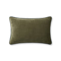 Decorative Pillow 16x26 Green Velvet Cushion for Living Room & Bedroom