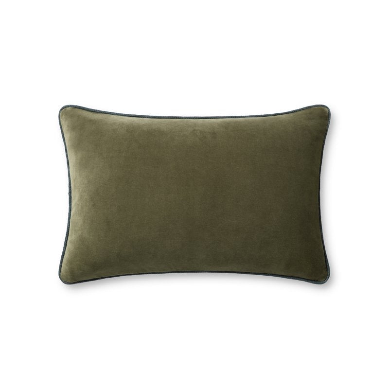 Decorative Pillow 16x26 Green Velvet Cushion for Living Room & Bedroom