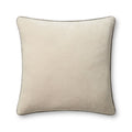 Ivory 22x22 Inch Velvet Throw Pillow - Chris Loves Julia x Loloi Liza