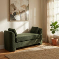 Modern Velvet Upholstered Bench with Pillows - 53.2" Size