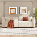 Curved Contemporary Boucle Sofa - 87 Inch, Plush Seating