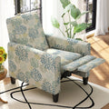 Modern Floral Fabric Recliner Chair with Adjustable Backrest