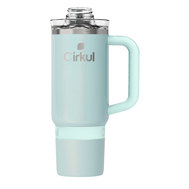 30oz Insulated Stainless Steel Tumbler with Handle - Azure Shimmer