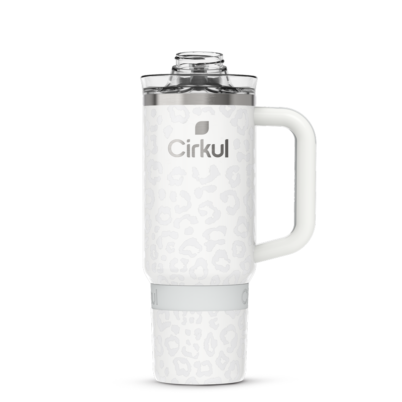 30oz Travel Tumbler with StrawSip Lid - Cream Leopard