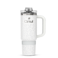 30oz Travel Tumbler with StrawSip Lid - Cream Leopard