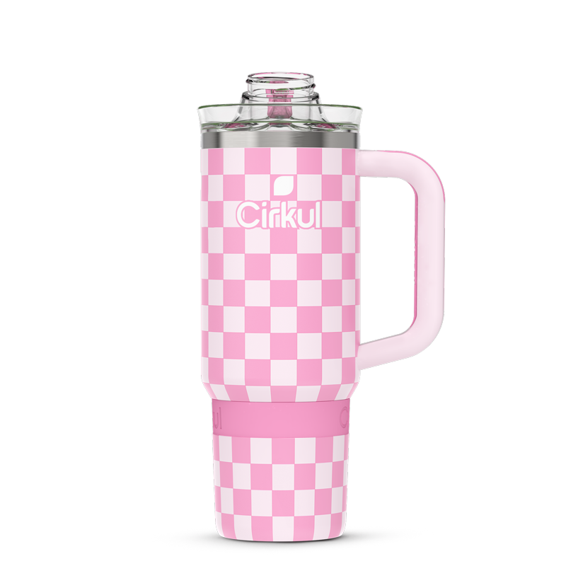 30oz Travel StrawSip Tumbler - Insulated Stainless Steel - Pixel Pink
