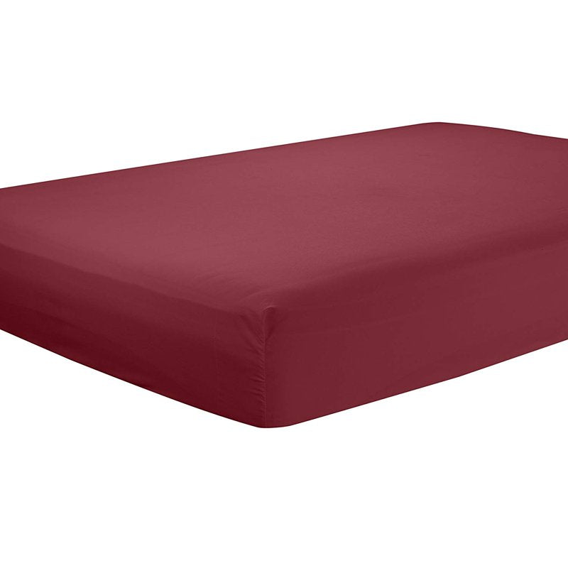 Queen Size Burgundy Fitted Sheet - Part of Clara Clark Premier 1800 Collection