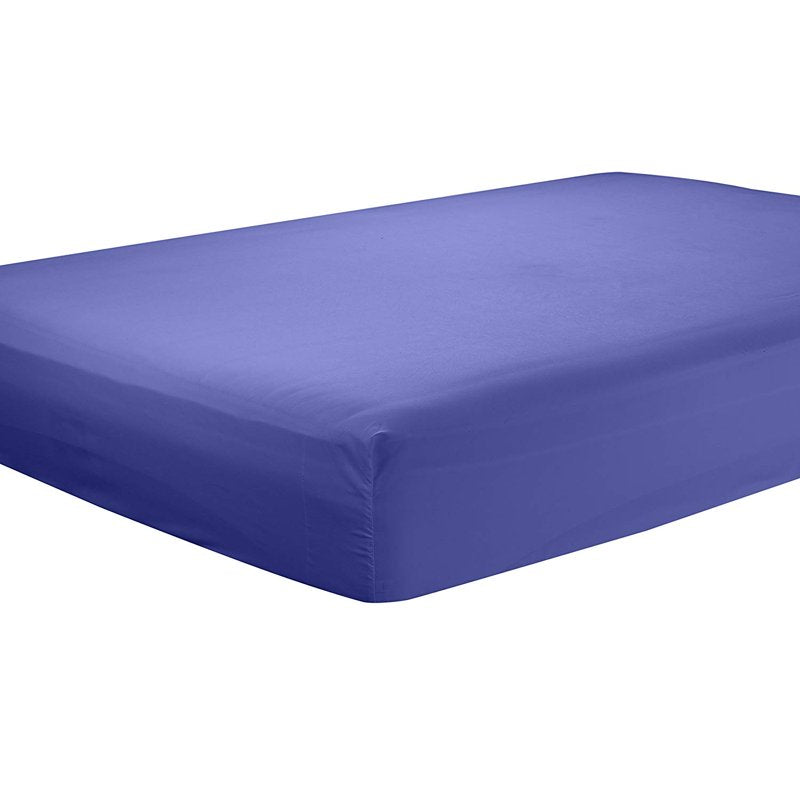 Twin Size Fitted Sheet - Royal Blue Microfiber Bed Sheet - Premier 1800 Collection