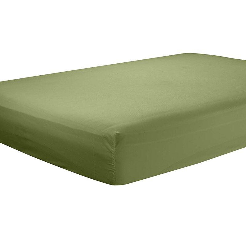 King Size Microfiber Fitted Sheet - Calla Green, 1800 Premier Collection
