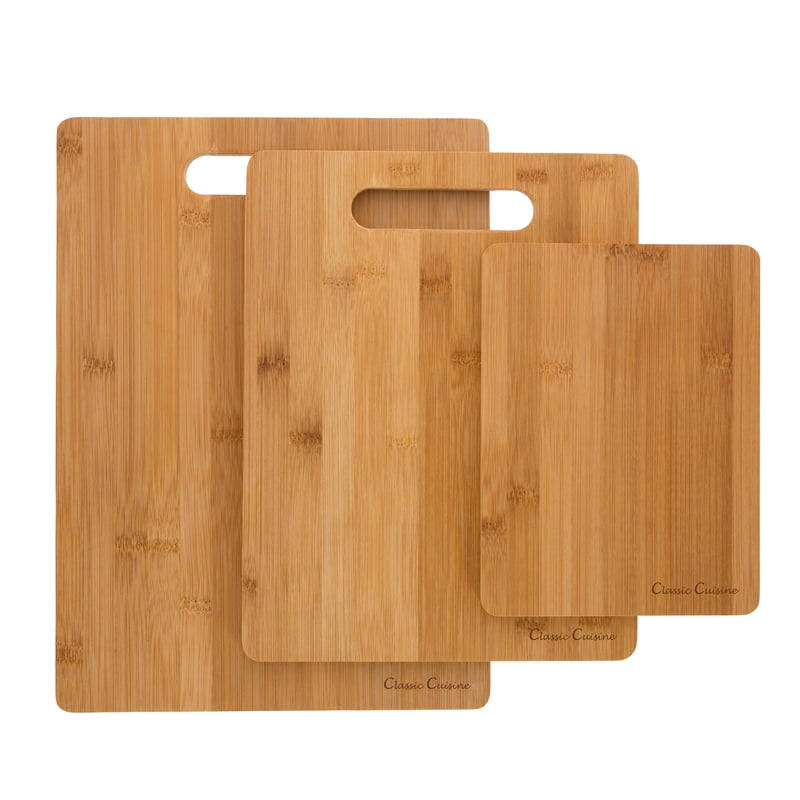 Eco-Friendly Bamboo Cutting Board Set - 3-Piece Kitchen Set