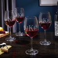 Personalized Monogrammed Wine Glasses Set of 4 - 19 oz