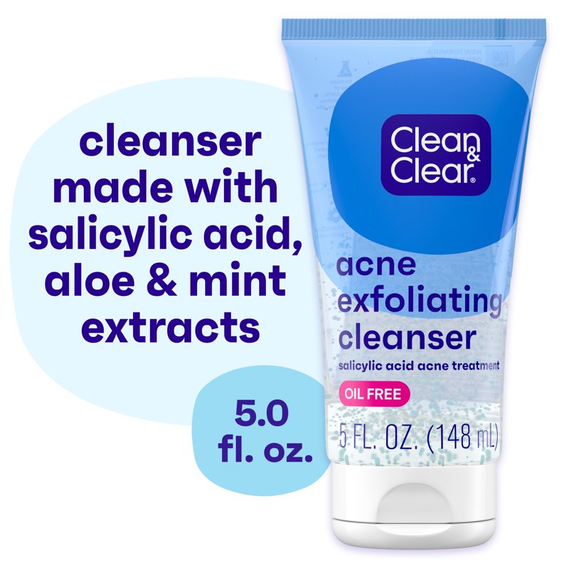 Salicylic Acid Exfoliating Facial Scrub for Acne-Prone Skin, 5 oz
