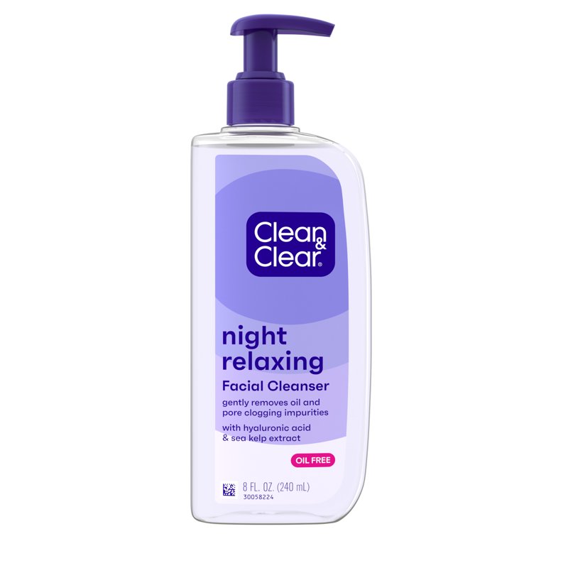 Night Relaxing Foaming Facial Cleanser, Oil-Free Face Wash, 8 fl. oz