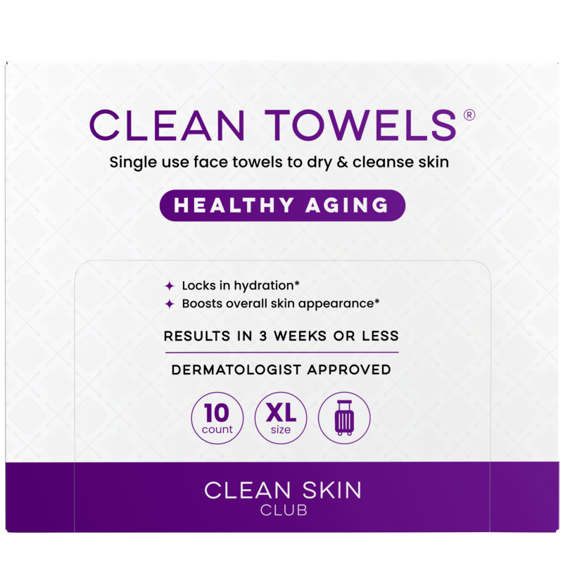 Disposable Biobased Face Towels for Clear Skin, 10 Count