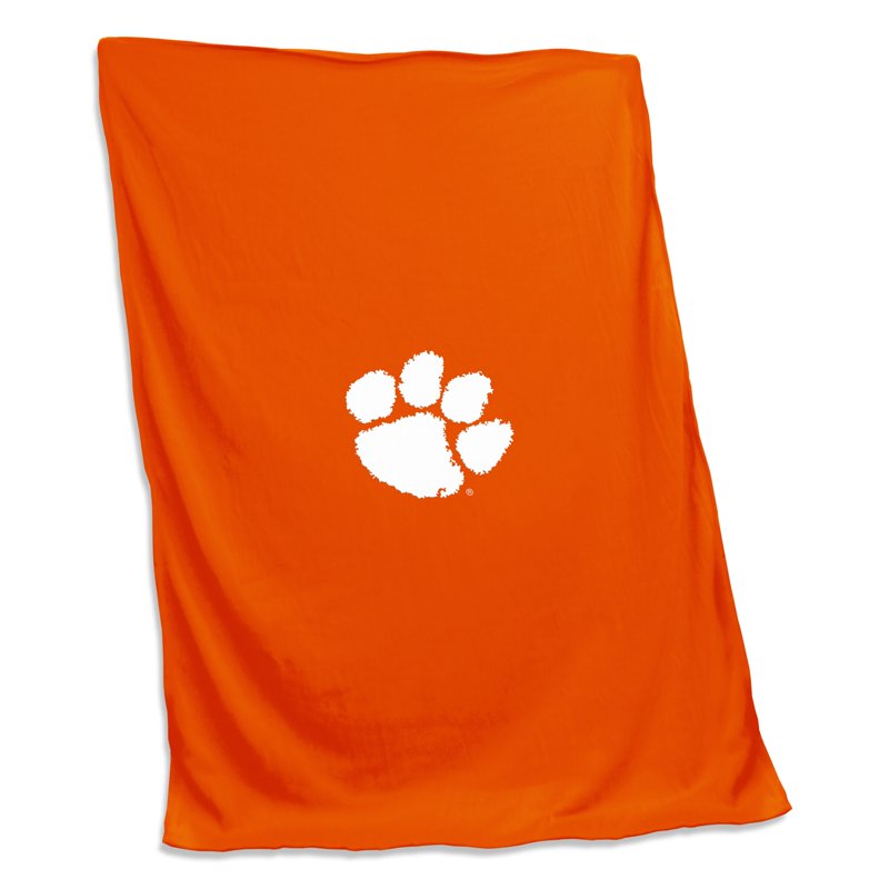 Clemson Tigers Sweatshirt Blanket - Officially Licensed 54 x 84 Inches - Show Your Team Spirit