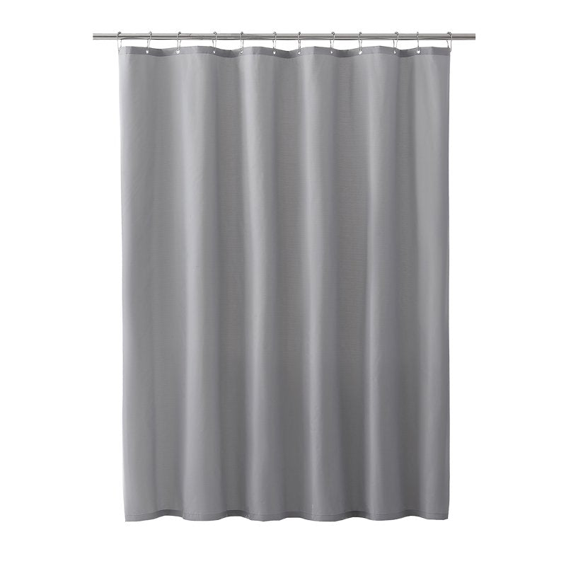Waterproof Fabric Shower Curtain - Gray, 72x72 Inches with Weighted Magnets