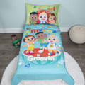 CoComelon Toddler Bed Set with Bonus Tote - You Make My Heart Sing Theme, JJ Variation