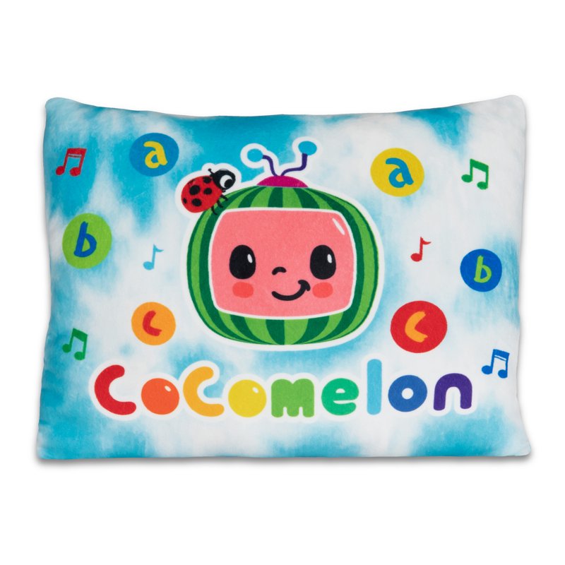 CoComelon Toddler Squishy Pillow - Tie-Dye Blue, 12x15 Inches - Kids Cuddle Plush Toy
