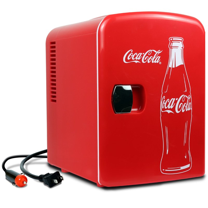 4L Portable Mini Fridge - 6 Can Personal Beverage Cooler for Travel & Desk