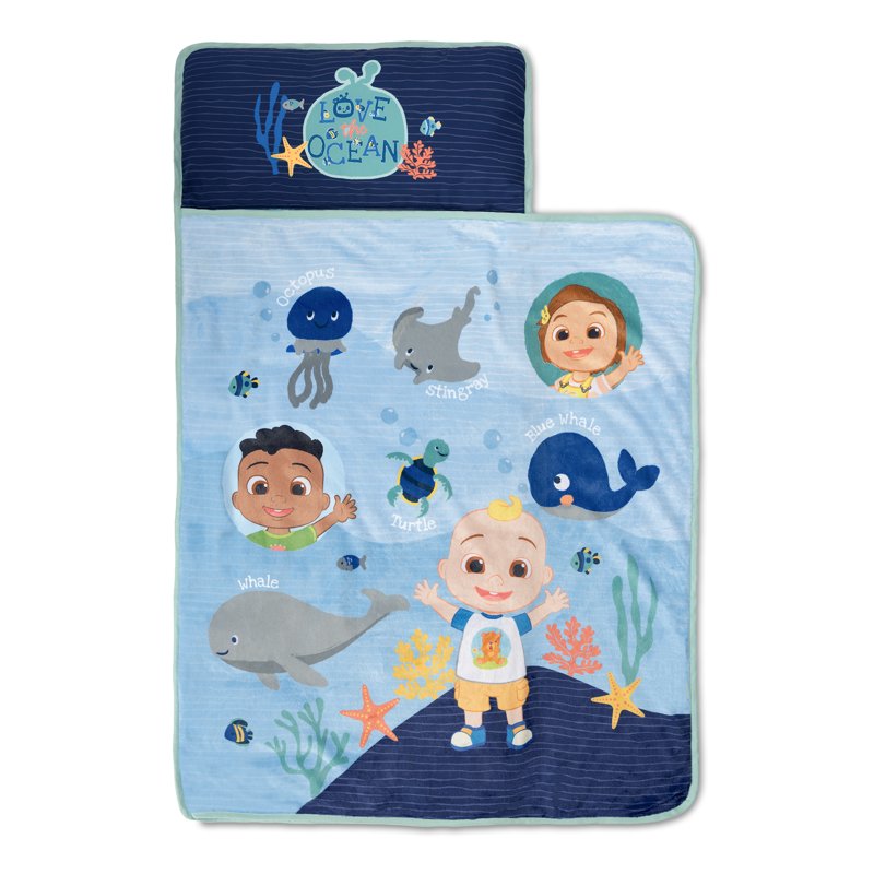 Toddler Nap Mat with Quilt Blanket & Pillow - Travel & Sleepover Bed