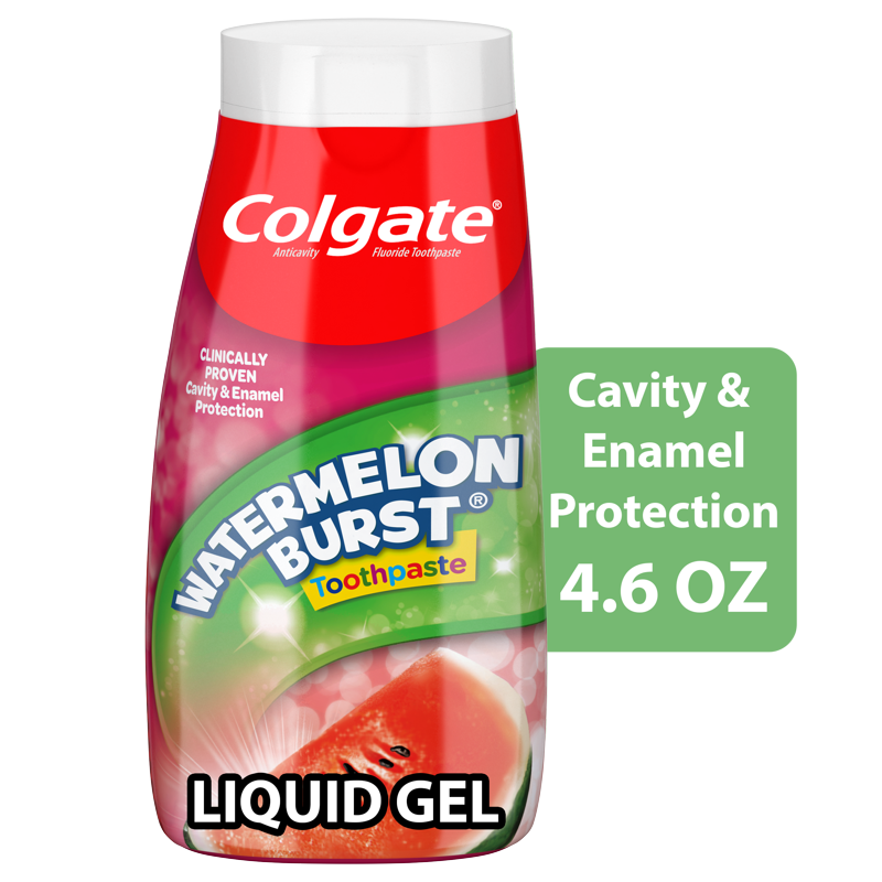 Kids Fluoride Toothpaste Gel, Watermelon Flavor - 4.6 oz Tube