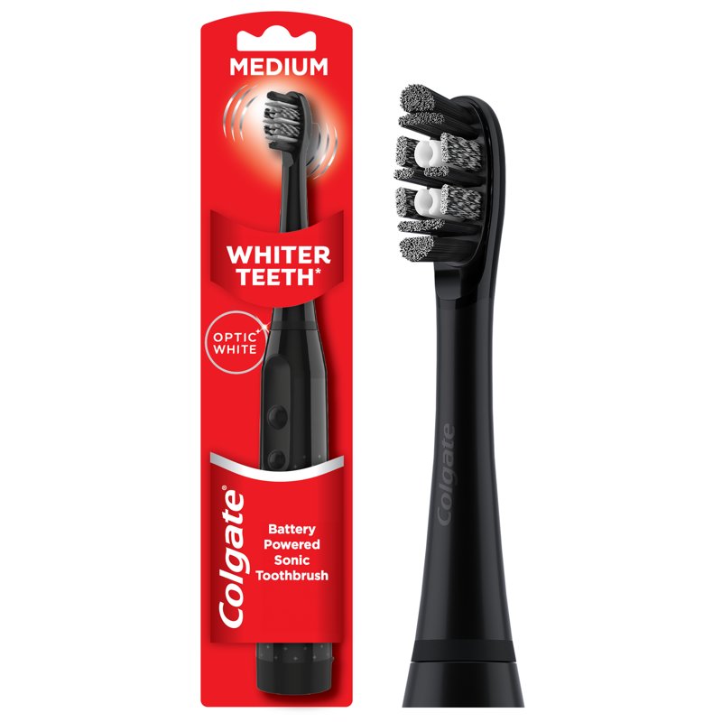 Sonic Battery Powered Electric Toothbrush with Medium Bristles
