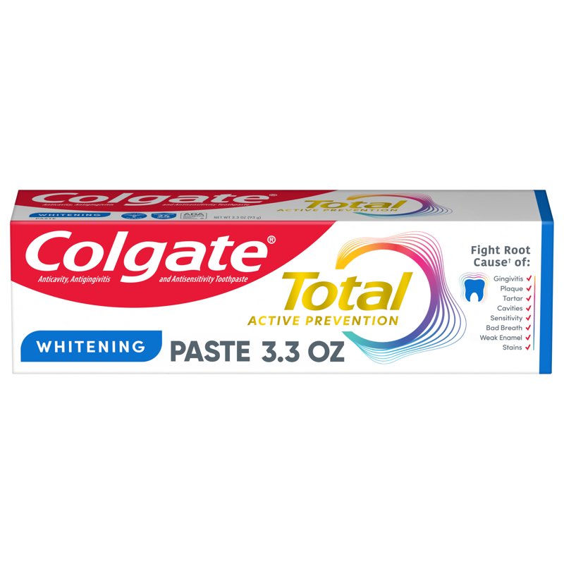 Total Active Prevention Whitening Toothpaste, Mint, 3.3 oz