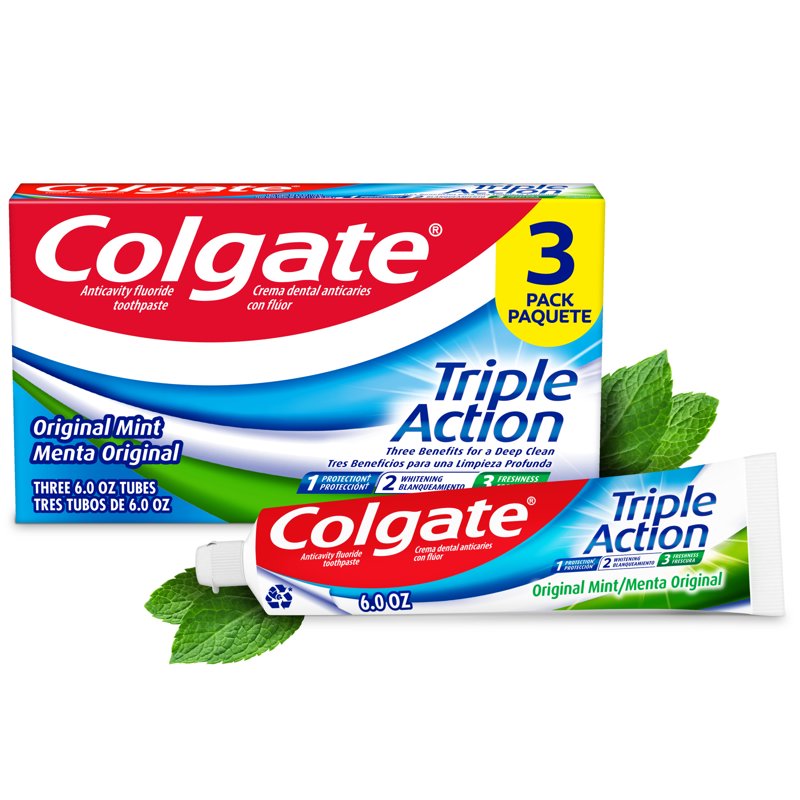 Triple Action Mint Toothpaste - Cavity Protection &