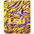 LSU Tigers College Covers Soft Raschel Throw Blanket 60x50 Inches - Comfy & Plush