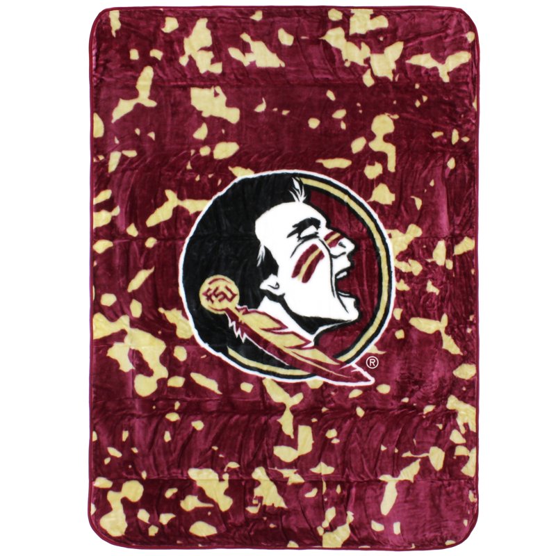Florida State Seminoles Raschel Throw Blanket - 86 x 63 Inches - College Covers Variation