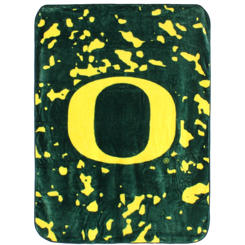 Oregon Ducks Raschel Throw Blanket - Huge 86x63 Inches, Plush Bedspread, College Covers