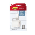 Command Satin Nickel Toilet Paper Holder - Damage-Free Bathroom Organizer