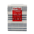 Vinyl Fabric with Flannel Backing - Linen Stripe Denim Design, 60" x 72"
