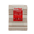 Pre-Cut Vinyl Fabric with Flannel Backing - Tan Stripes, 60" x 72"
