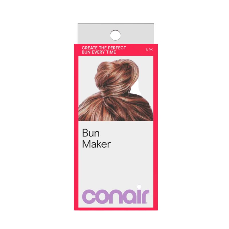 Bun Maker Kit - 6-Piece Set with Bobby Pins, Brown